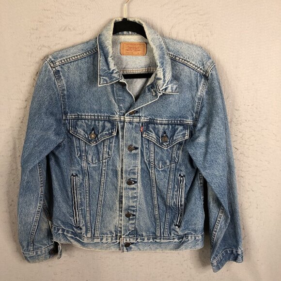 Vintage Levis Jacket Mens Medium 40 Blue Trucker Denim Jean Type 3 80s USA